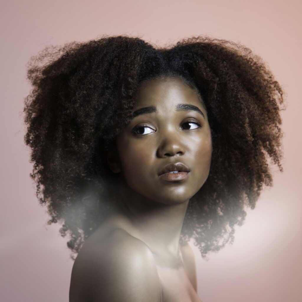 Healthy lustrous hair with natural shine and soft texture